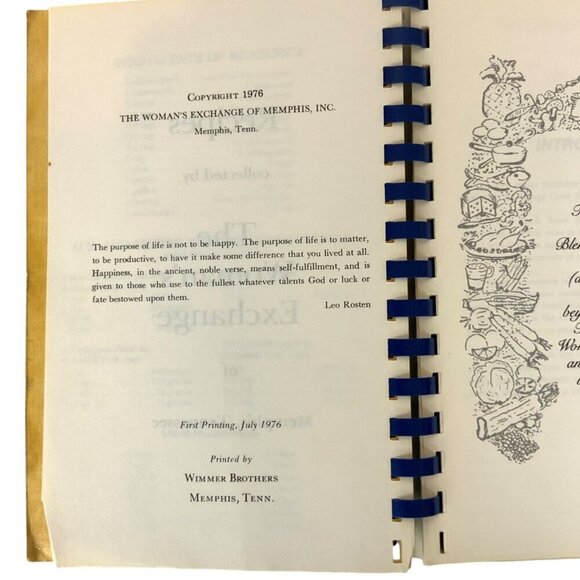 Womans Exchange of Memphis TN Cook Book Volume II 1st Printing 1976 Spiral Bound - Picture 5 of 12